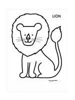 Tải Tranh tô màu hình con sư tử - Hình tô màu con sư tử