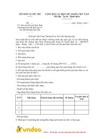 Mẫu báo cáo thực hiện đề án của đơn vị chủ trì