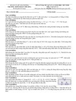 ĐỀ VÀ ĐÁP ÁN KHẢO SÁT LẦN 3, MÔN VẬT LÝ 11 NĂM HỌC 2017 - 2018 | Trường THPT Đoàn Thượng