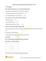 Tải về Đề thi học kì 1 lớp 1 môn Đạo Đức năm học 2019 - 2020 - Tìm đáp