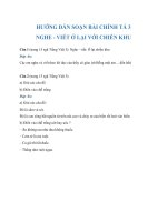 Hướng dẫn soạn bài chính tả 3 Nghe - viết Ở lại với chiến khu