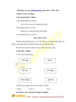 Tải về Đề thi học kì 1 môn Tiếng Việt lớp 1 năm 2019 - 2020 - Đề 4 -