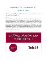 Hướng dẫn ôn tập cuối học kì I Tuần 18 tiết 9