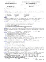 Đề thi học kỳ 2 Sinh học 12 năm 2017 - 2018 trường THPT Quế Võ 1 - Bắc Ninh - THI247.com