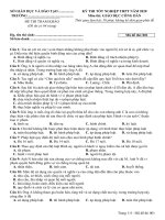 tập hợp bộ các mã đề thi thử tốt nghiệp thpt môn giáo dục công dân kèm ma trận đáp án có thể sử dụng để tổ chức thi thử cho học sinh ngay tại nhà trường hoặc thi theo nhóm