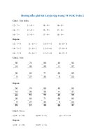 Hướng dẫn giải bài Luyện tập trang 74 SGK Toán 2