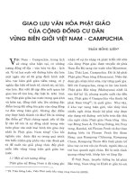 Giao lưu văn hoá Phật giáo của cộng đồng cư dân vùng biên giới Việt Nam - Campuchia