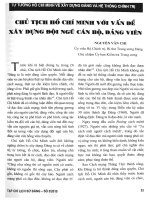 Chủ tịch Hồ Chí Minh với vấn đề xây dựng đội ngũ cán bộ, đảng viên