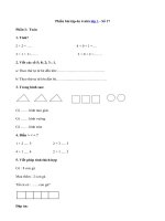 3) - Bài tập Toán, Tiếng Việt lớp 1