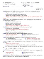 ĐỀ VÀ ĐÁP ÁN BÀI KIỂM TRA HỌC KÌ I MÔN LỊCH SỬ LỚP 12, NĂM 2018 - 2019 | Trường THPT Đoàn Thượng