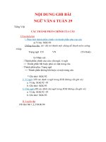 NỘI DUNG BÀI HỌC MÔN VĂN 6 - TUẦN 29