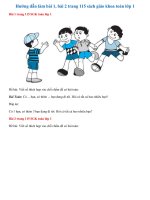 Hướng dẫn làm bài 1, bài 2 trang 115 sách giáo khoa toán lớp 1