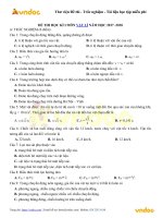 Tổng hợp 10 đề kiểm tra học kì 1 môn vật lí lớp 10 