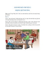 Giải bài kể chuyện 3 Giọng quê hương trang 78 Tiếng Việt 3