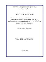 Giải pháp Marketing nhằm thu hút khách hàng nội địa của Công ty cổ phần lữ hành HG Hà Nội đến năm 2015