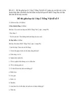 Đề thi Tiếng Việt lớp 2 học kỳ 1 năm 2019 đề số 5 có đáp án | Tiếng Việt lớp 2