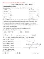Đề ôn tập giữa HK1 môn Toán lớp 7 năm học 2020-2021 số 1