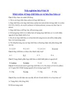 Tải Trắc nghiệm hóa học 9 bài 34 - Khái niệm về hợp chất hữu cơ và hóa học hữu cơ