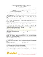 Mẫu văn bản đề nghị cho phép thành lập cơ sở giáo dục nghề nghiệp có vốn đầu tư nước ngoài