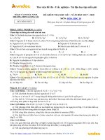 Tổng hợp 10 đề kiểm tra học kì 1 môn hóa học lớp 10 