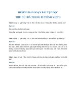 Hướng dẫn soạn bài tập đọc Thư gửi Bà trang 82 Tiếng Việt 3