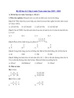 Tải Bộ đề thi học kì 2 lớp 4 môn Toán năm học 2019 - 2020 - Đề thi Toán học kì 2 lớp 4