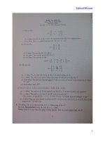 Đề thi giữa học kỳ I năm học 2016-2017 môn Đại số tuyến tính - ĐH Công nghệ