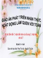 Bài giảng mầm non đếm đến 7, nhận biết nhóm có số lượng 7, nhận biết chữ số 7 – phan thu hà 