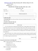 Tải Đề thi học kì 1 lớp 2 môn Tiếng Việt năm 2019 - 2020 theo Thông tư 22 - Đề 3 - Đề kiểm tra học kì 1 lớp 2 môn Tiếng Việt có đáp án