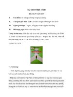 BÀI GIỚI THIỆU SÁCHTHÁNG 9 NĂM 2019