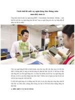 Cách tính lãi suất vay ngân hàng theo tháng, năm mua nhà, mua xe