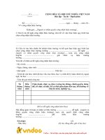 Mẫu văn bản đề nghị công nhận hiệu trưởng