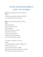 Hướng dẫn soạn bài chính tả Nghe, viết Người mẹ