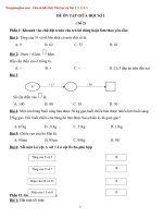 Đề kiểm tra giữa HK1 Toán lớp 2 số 2 năm 2020-2021