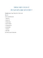 Tiếng Việt 3 tuần 27 Ôn tập giữa học kỳ II tiết 7