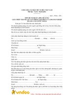 Mẫu đơn đề nghị sửa đổi, bổ sung giấy phép thành lập văn phòng đại diện quảng cáo nước ngoài