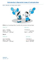 Bài 1 trang 117 sgk Toán lớp 1 | Giải bài tập Toán 1