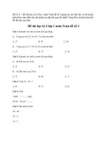 Đề thi học kì 2 lớp 1 môn Toán năm 2020 đề số 3 có đáp án | Toán lớp 1