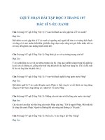 Gợi ý soạn bài tập đọc 3 trang 107 Bác sĩ Y-éc-xanh