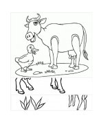 Tải Tranh tô màu con bò cho bé - Bộ hình tô màu con bò ngộ nghĩnh