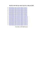 Tải Bộ đề ôn thi Đại học môn Lịch Sử có đáp án 2020 - 18 đề ôn thi Đại học môn Lịch Sử