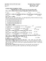 Đề thi học kì II lớp 5 ( Toán, Tiếng Việt, Khoa Học) - Trường Tiểu học Nguyễn Bá Ngọc