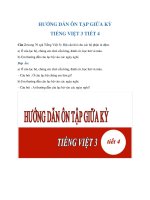 Hướng dẫn ôn tập giữa kỳ Tiếng Việt 3 tiết 4