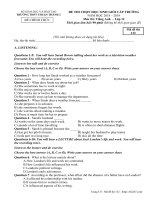 Đề thi HSG Tiếng Anh 12 năm 2018 – 2019 trường Thuận Thành 2 – Bắc Ninh - THI247.com