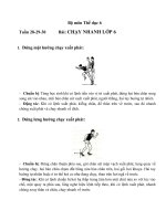 NỘI DUNG BÀI HỌC MÔN THỂ DỤC 6 - TUẦN 28-29-30