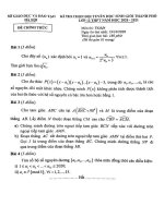 Đề chọn đội tuyển HSG Toán 12 sở GD&ĐT Hà Nội 2020-2021 - Toán học