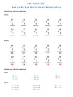 Giải toán lớp 1: Đáp án bài tập trang 108 sách giáo khoa