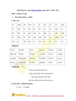 Tải về Đề thi học kì 1 môn Tiếng Việt lớp 1 năm 2019 - 2020 - Đề 3 -