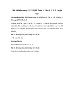 Giải bài tập SGK Toán 1: Các số 1, 2, 3 trang 12, 13. Luyện tập