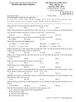 Đề thi học kì 2 Hóa học 12 năm 2018 – 2019 trường Đoàn Thượng – Hải Dương - THI247.com
